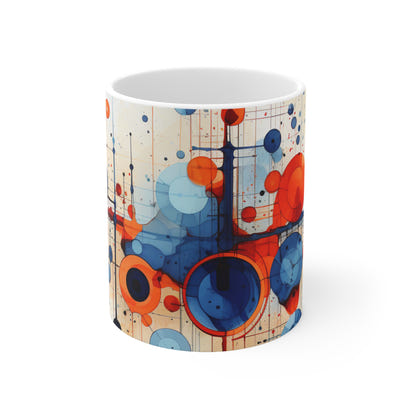 Taza de cerámica con toque artístico de 11 oz