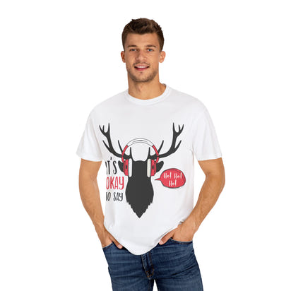 Weihnachtliches Unisex-T-Shirt, stückgefärbt 1
