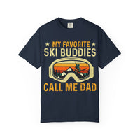 Ski Buddies T-Shirt, Mein Lieblings-Ski-Buddies nennen mich Papa T-Shirt, Unisex-Winterbekleidung, Skigeschenk für Väter, Outdoor-Abenteuer-Shirt