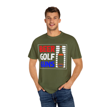 Unisex-T-Shirt aus stückgefärbtem Material