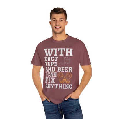 Unisex-T-Shirt aus stückgefärbtem Material