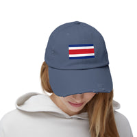 Retro-Cap mit Flaggenmotiv im Used-Look | Unisex-Cap mit Costa-Rica-Motiv – perfekt für Freizeit, Outdoor-Abenteuer, Sommerfeste, Reisen und als Geschenk für Sie und Ihn
