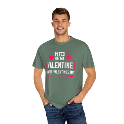 (Valentinstag) Unisex-T-Shirt aus stückgefärbtem Material