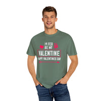 (Valentinstag) Unisex-T-Shirt aus stückgefärbtem Material