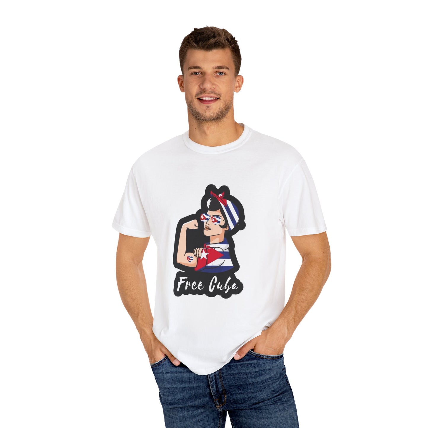 Free Cuba Unisex Garment-Dyed T-Shirt - Empowering Activist Tee