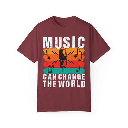 (Música)Camiseta unisex teñida en prenda