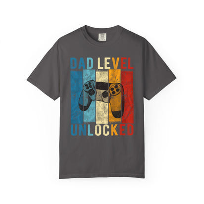 „Dad Level Unlocked“-T-Shirt, Gaming-Shirt, Unisex-Shirt, Vatertagsgeschenk, Gamer-Papa-Kleidung