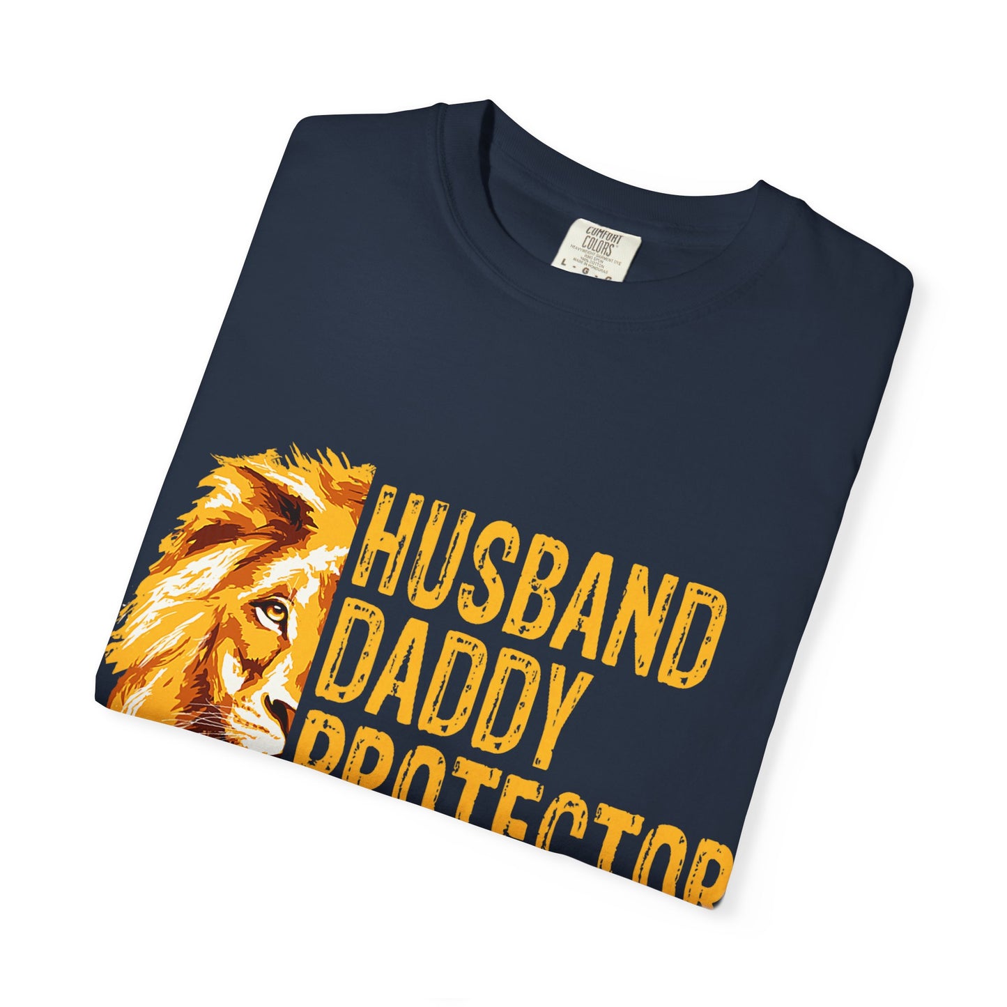Helden-Papa-T-Shirt, stückgefärbt, perfektes Geschenk zum Vatertag, Geburtstag, für Ehemänner, Beschützer-T-Shirt, Freizeitkleidung