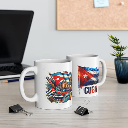 Taza de cerámica con la cultura cubana: diseño colorido para los amantes del café