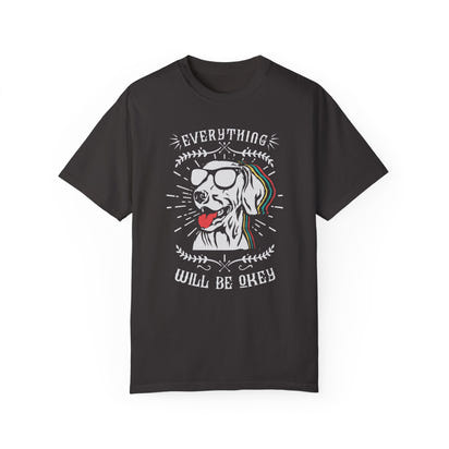 Unisex-T-Shirt aus stückgefärbtem Material