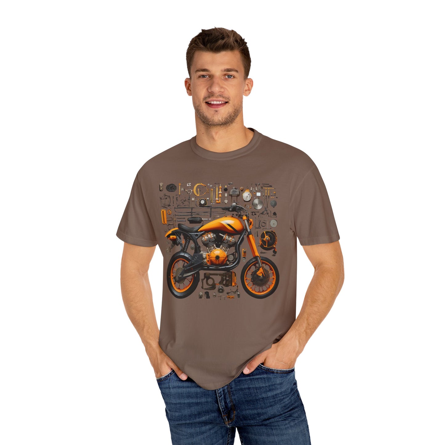 Artistic touch (Motorbike) Unisex Garment-Dyed T-shirt