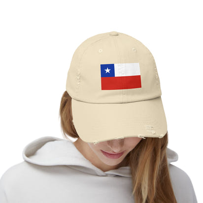 Baseballkappe mit chilenischer Flagge im Used-Look | Unisex | Lässige Sommermütze, Geschenk für Reisende, Sportveranstaltungen und Outdoor-Aktivitäten