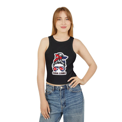 Camiseta sin mangas con microcanales para mujer Cuba Libre: ¡un ambiente veraniego divertido!