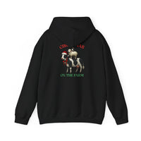 Weihnachtliches Unisex-Kapuzensweatshirt aus schwerem Mischgewebe