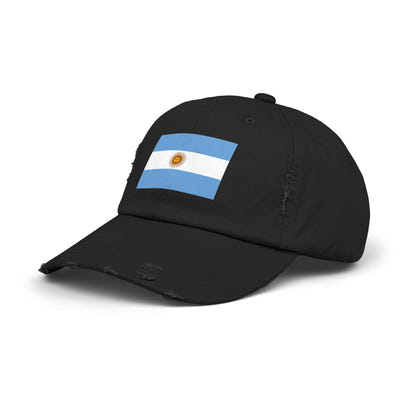 Stylische Unisex-Kappe im Used-Look mit argentinischer Flagge – Lässige Mütze, Modeaccessoire, Geschenkidee, Reisebegleiter, Fanartikel