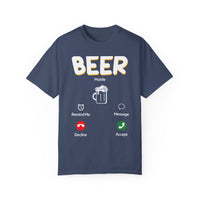 Unisex-T-Shirt mit Alkohol-Motiv, stückgefärbt