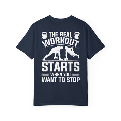 Camiseta unisex de fitness teñida (diseño en la espalda) 6