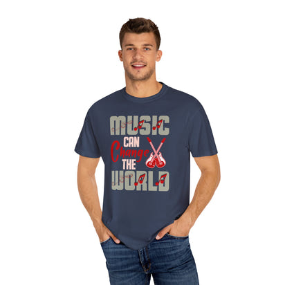 (Música)Camiseta unisex teñida en prenda