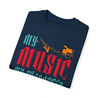 (Música)Camiseta unisex teñida en prenda