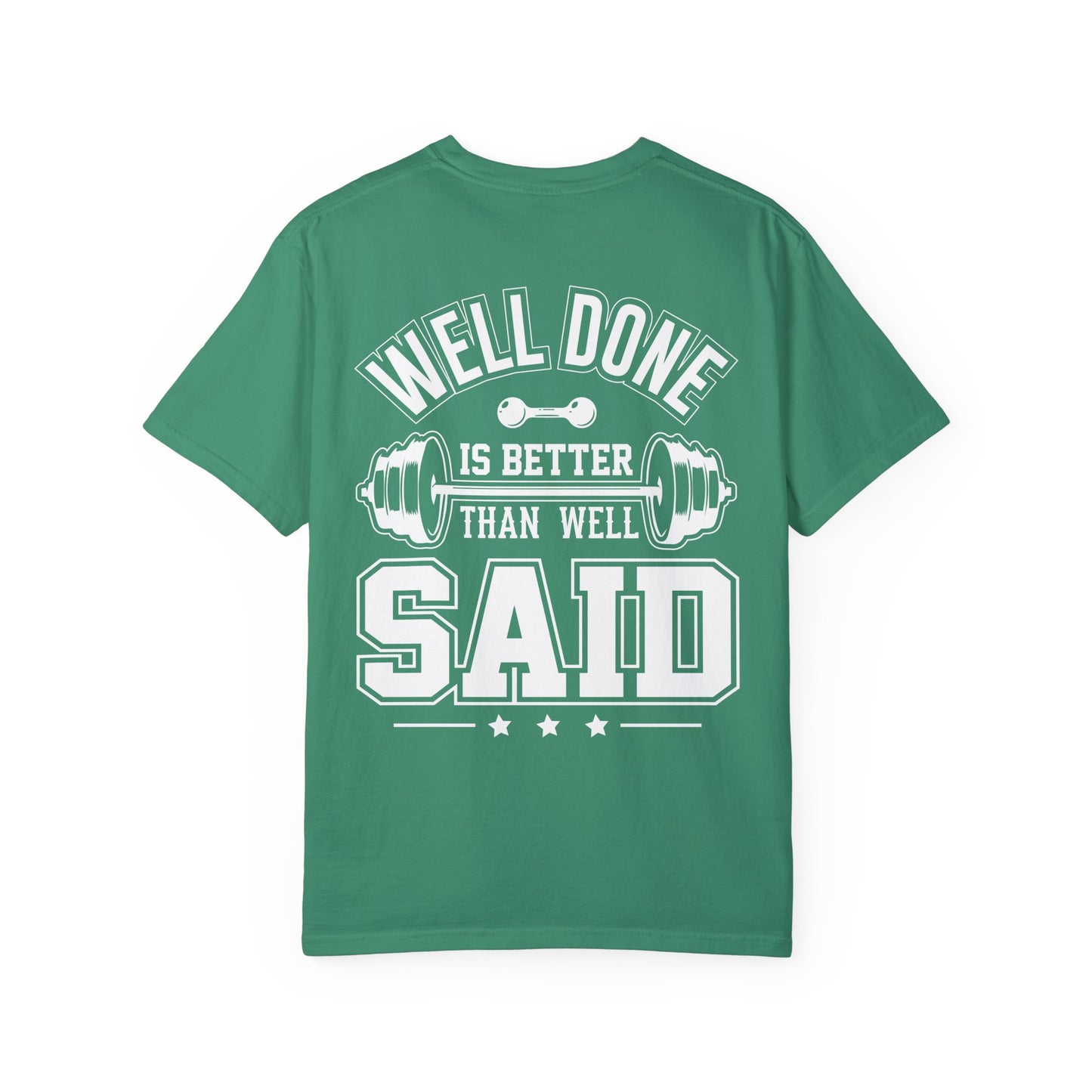 Camiseta unisex de fitness teñida (diseño en la espalda) 8