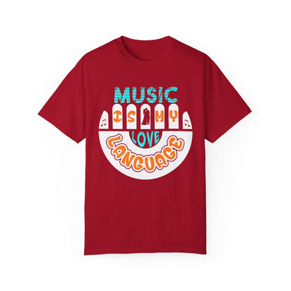 (Música)Camiseta unisex teñida en prenda