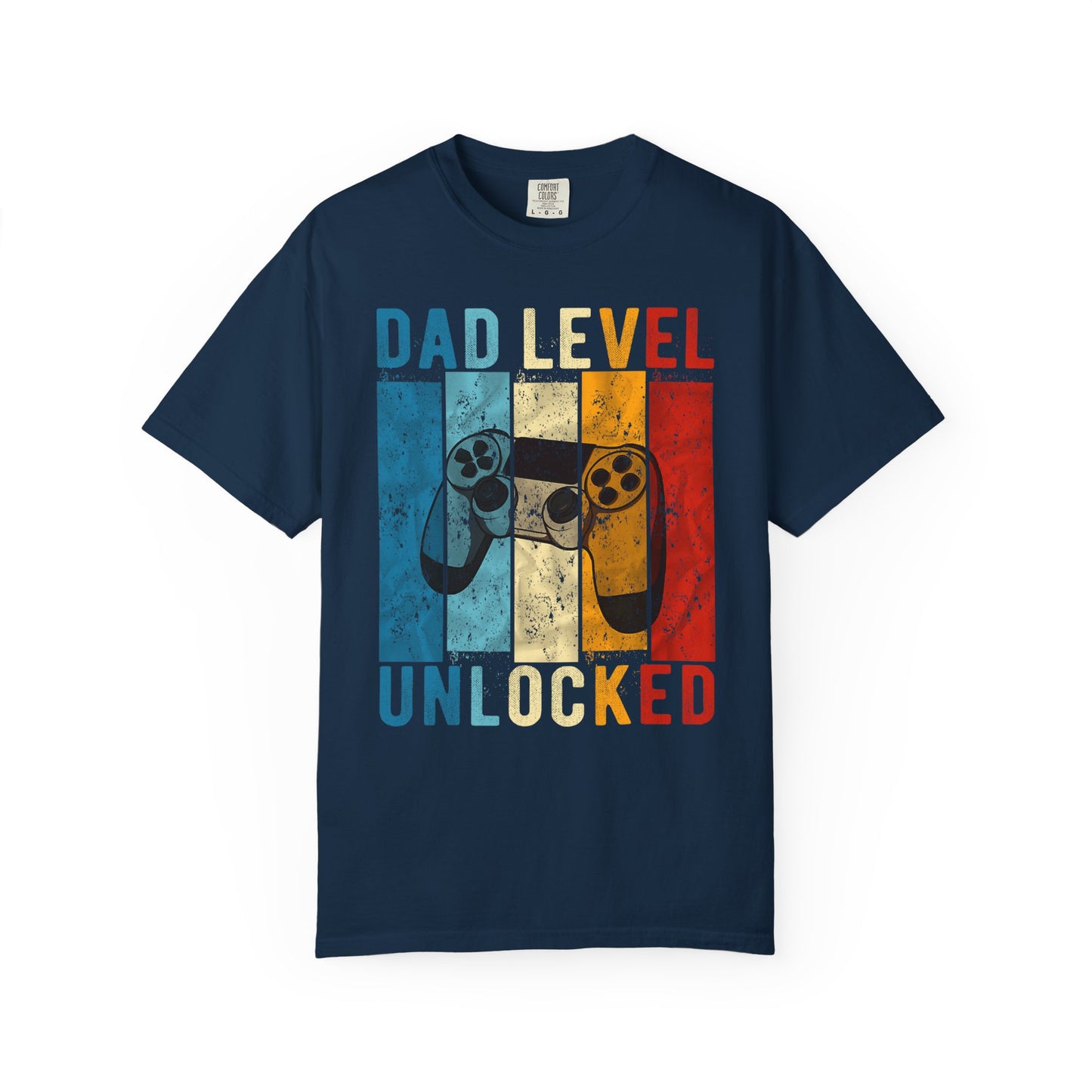 „Dad Level Unlocked“-T-Shirt, Gaming-Shirt, Unisex-Shirt, Vatertagsgeschenk, Gamer-Papa-Kleidung