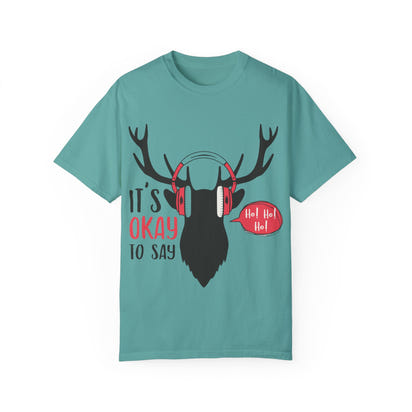 Weihnachtliches Unisex-T-Shirt, stückgefärbt 1