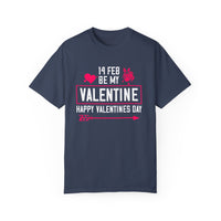 (Valentinstag) Unisex-T-Shirt aus stückgefärbtem Material