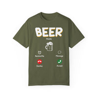 Unisex-T-Shirt mit Alkohol-Motiv, stückgefärbt