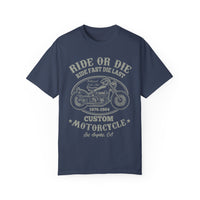 (Motorrad) Unisex-T-Shirt, stückgefärbt