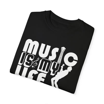 (Música)Camiseta unisex teñida en prenda