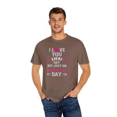 (Día de San Valentín) Camiseta unisex teñida en prenda