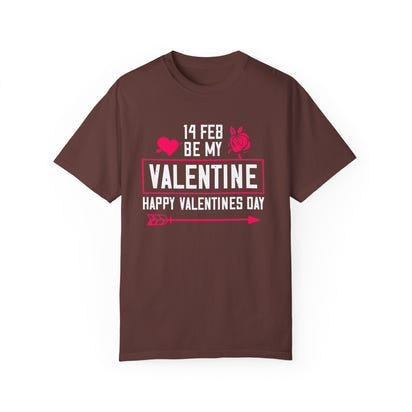 (Valentinstag) Unisex-T-Shirt aus stückgefärbtem Material