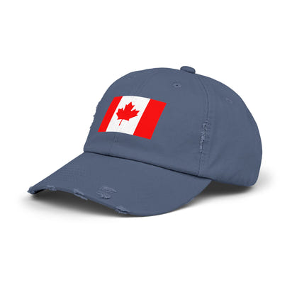 Unisex-Kappe mit abgenutztem Kanada-Flaggenmuster, lässige Mütze für Outdoor-Abenteuer, Fanartikel zum kanadischen Nationalstolz, Geschenkidee zum Canada Day, stylisches Sommeraccessoire