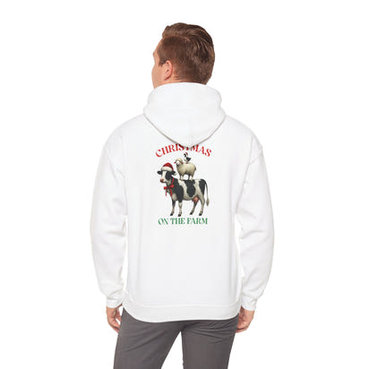Weihnachtliches Unisex-Kapuzensweatshirt aus schwerem Mischgewebe
