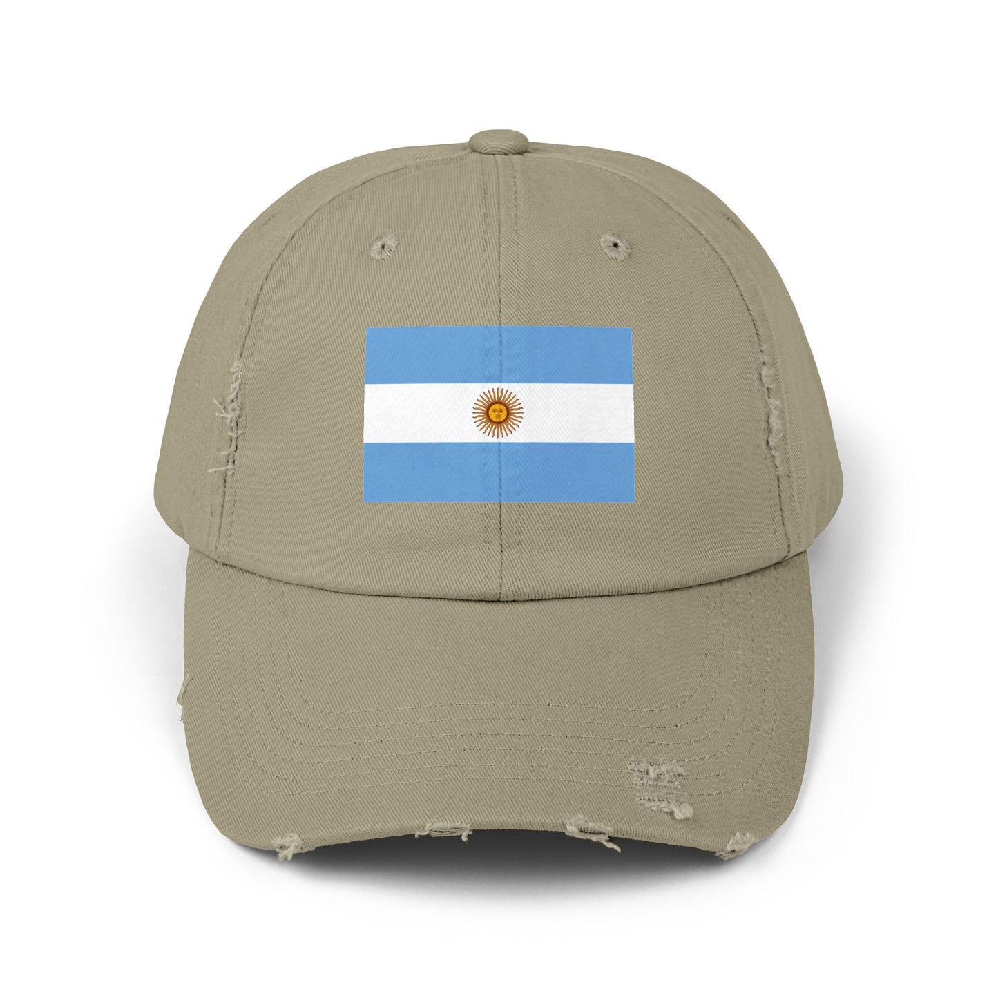 Stylische Unisex-Kappe im Used-Look mit argentinischer Flagge – Lässige Mütze, Modeaccessoire, Geschenkidee, Reisebegleiter, Fanartikel