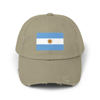 Stylische Unisex-Kappe im Used-Look mit argentinischer Flagge – Lässige Mütze, Modeaccessoire, Geschenkidee, Reisebegleiter, Fanartikel
