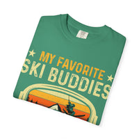 Ski Buddies T-Shirt, Mein Lieblings-Ski-Buddies nennen mich Papa T-Shirt, Unisex-Winterbekleidung, Skigeschenk für Väter, Outdoor-Abenteuer-Shirt