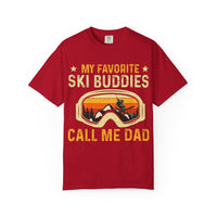 Ski Buddies T-Shirt, Mein Lieblings-Ski-Buddies nennen mich Papa T-Shirt, Unisex-Winterbekleidung, Skigeschenk für Väter, Outdoor-Abenteuer-Shirt