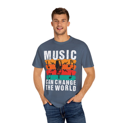 (Música)Camiseta unisex teñida en prenda