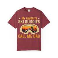 Ski Buddies T-Shirt, Mein Lieblings-Ski-Buddies nennen mich Papa T-Shirt, Unisex-Winterbekleidung, Skigeschenk für Väter, Outdoor-Abenteuer-Shirt
