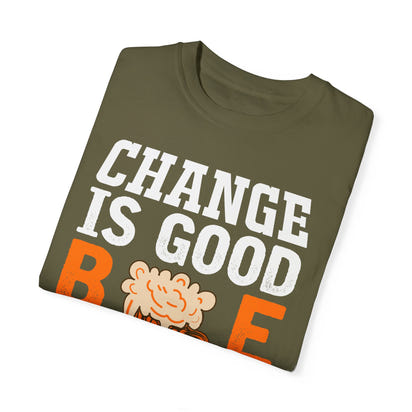 Unisex-T-Shirt aus stückgefärbtem Material