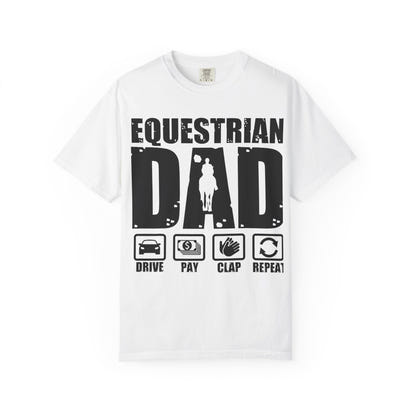 Camiseta para papá ecuestre, regalo único para el Día del Padre, regalo para amantes de los caballos, camiseta unisex informal, ropa para papá que monta a caballo