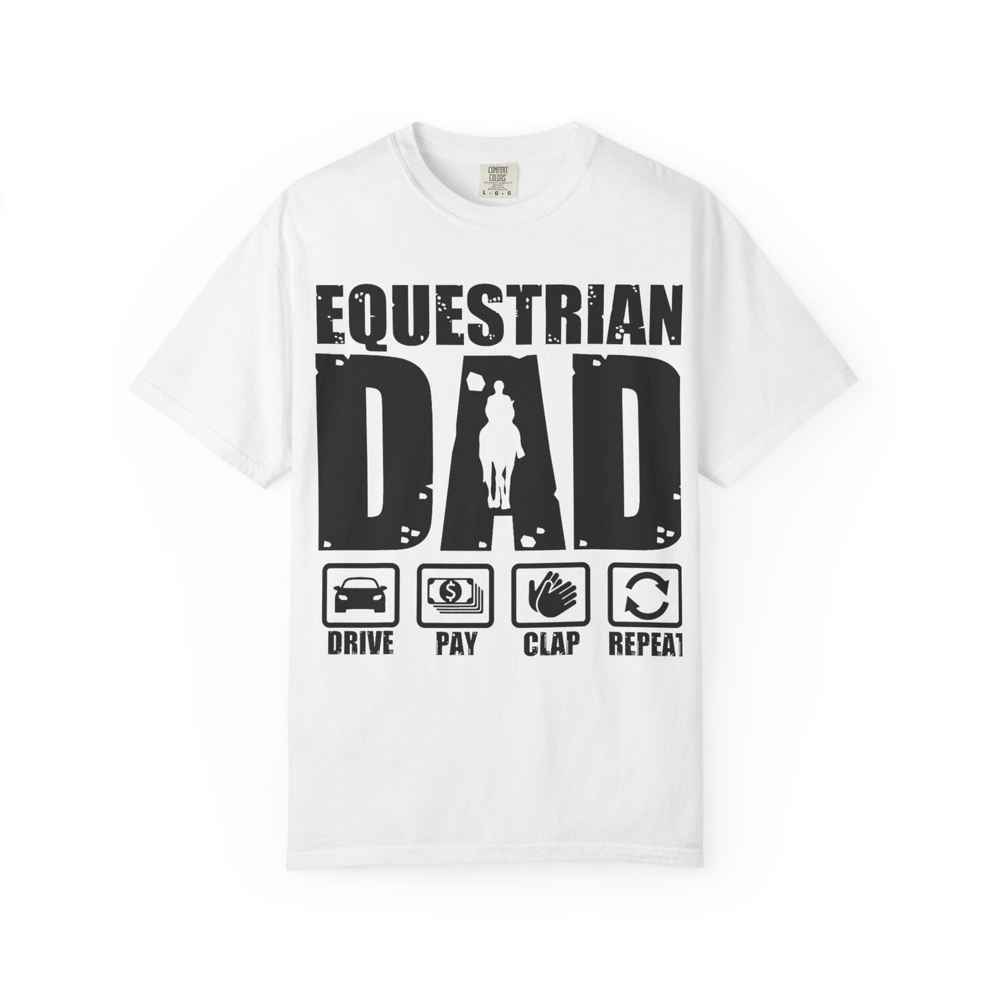 Camiseta para papá ecuestre, regalo único para el Día del Padre, regalo para amantes de los caballos, camiseta unisex informal, ropa para papá que monta a caballo