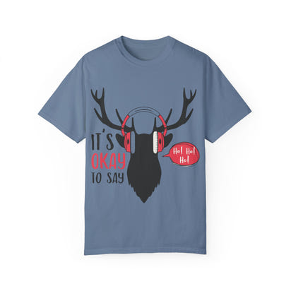 Weihnachtliches Unisex-T-Shirt, stückgefärbt 1