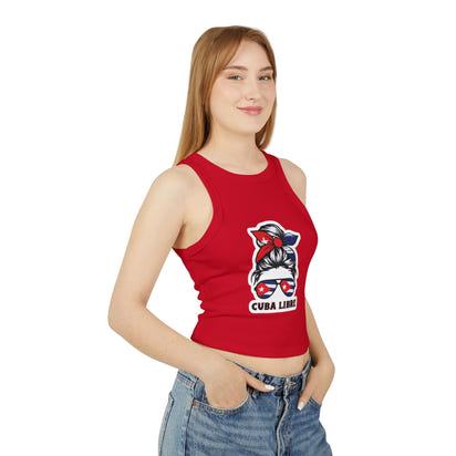 Camiseta sin mangas con microcanales para mujer Cuba Libre: ¡un ambiente veraniego divertido!