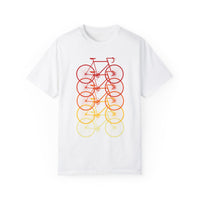 Unisex-Fahrrad-T-Shirt, stückgefärbt
