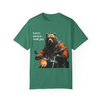 Camiseta unisex teñida con toque artístico (moto)