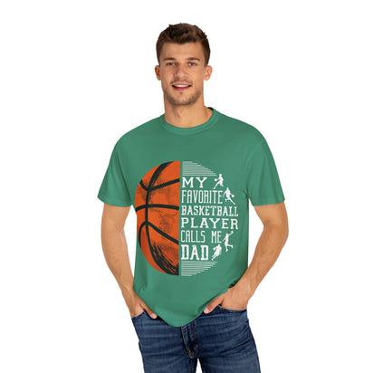 Mein Lieblingsbasketballspieler nennt mich Papa – T-Shirt, Unisex-Sportshirt, Geschenk für sportbegeisterte Väter, Vatertag, Basketball-Fan-Shirt
