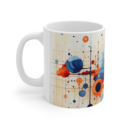 Taza de cerámica con toque artístico de 11 oz